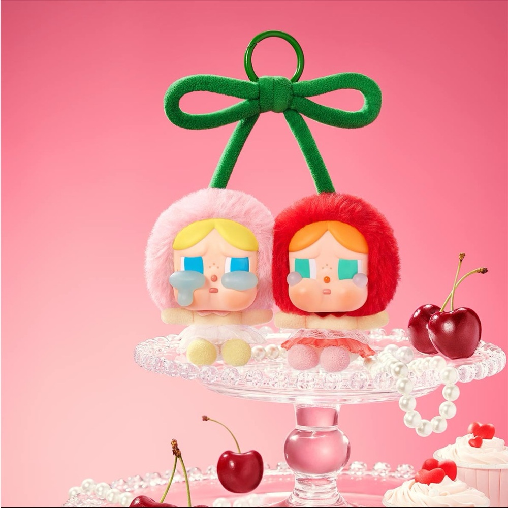 Authentic Crybaby Cherry Plush Keychain Set